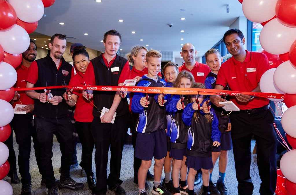 Sharks cut ribbon for Coles Opening